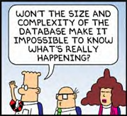 Won't the size and complexity of the database make it impossible to know what's really happening?