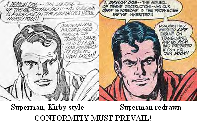 Superman, Kirby style - Superman, redrawn - Conformity must prevail!