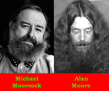 Mike's beard is bushy but Alan's is Moore so